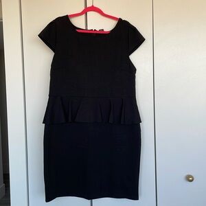 Ann Taylor black peplum dress